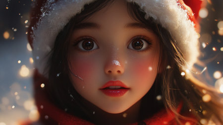 girls wearing christmas costume. Christmas conceptの素材