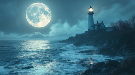 Halloween background with copyspace for your design. Halloween concept. Generative AI.の素材