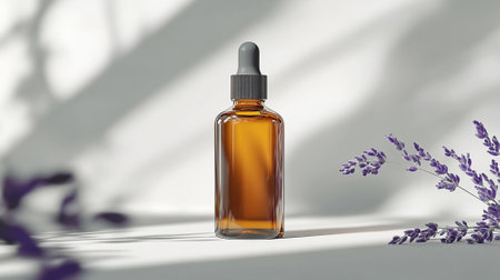 mockup cream bottle on white backgroundの素材