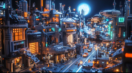 Lego background with copy space. Generative AIの素材