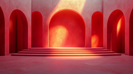 Blank stage background with copy space for your design.の素材