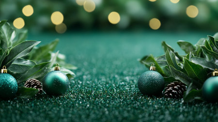 Green lawn with copyspace and flare. Generative AIの素材