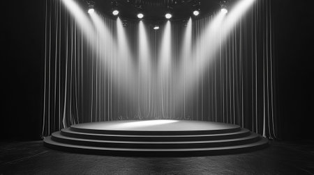 Blank stage background with copy space for your design.の素材