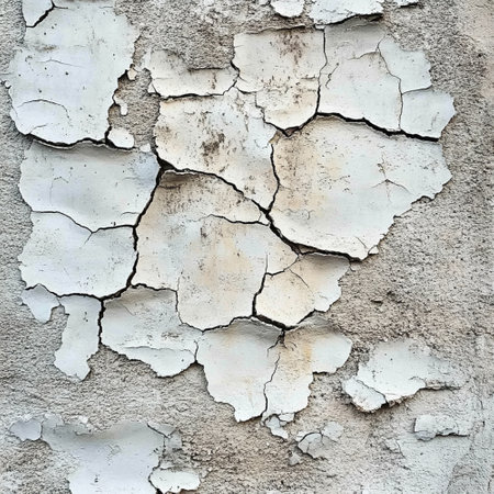 Cracked concrete wall texture background with copyspace.の素材