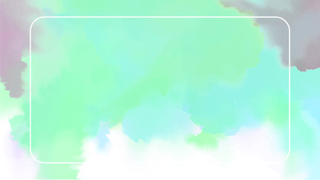 Abstract green watercolor background.Hand painted watercolor. vectorのイラスト素材