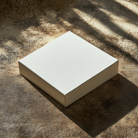 Mockup box on white background.の素材