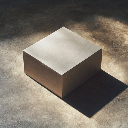Mockup box on white background.の素材