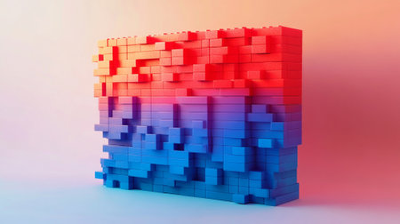 Lego background with copy space. Generative AIの素材