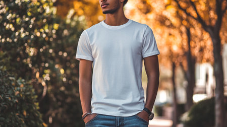 Mock up T-shirt for your design.の素材