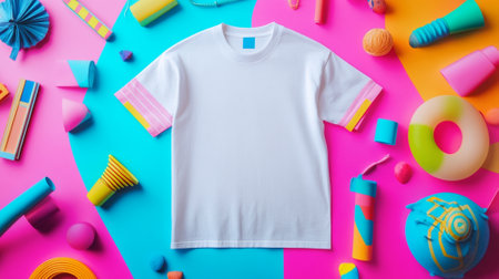 Mock up T-shirt for your design.の素材