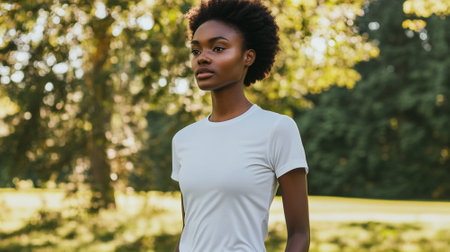 Mock up T-shirt for your design.の素材