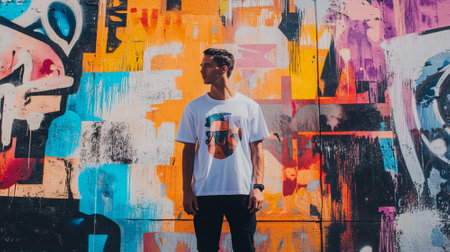 Mock up T-shirt for your design.の素材