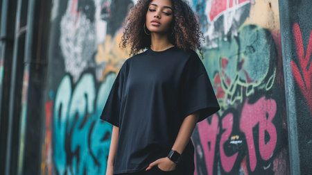 Mock up T-shirt for your design.の素材