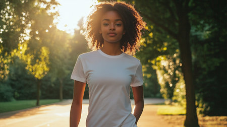 Mock up T-shirt for your design.の素材