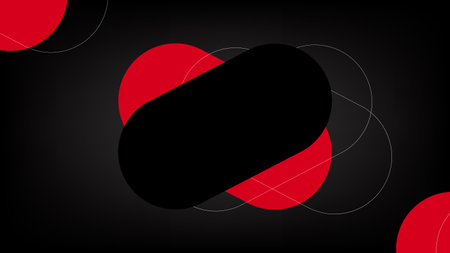 Abstract modern black with red background. vector.のイラスト素材
