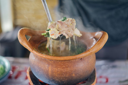 Chim chum hot pot with hot smokeの写真素材