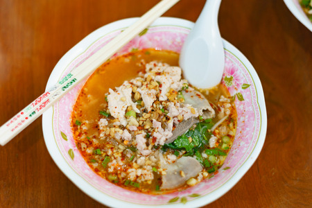 Spicy thai noodleの写真素材