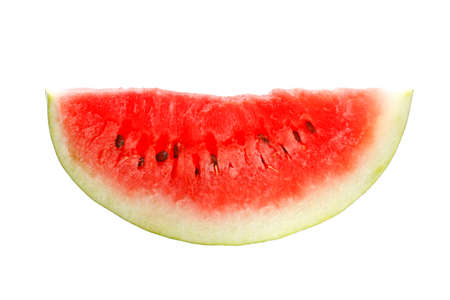 Fresh watermelon slice isolated on white 