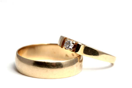 used wedding rings posing in a natural manner