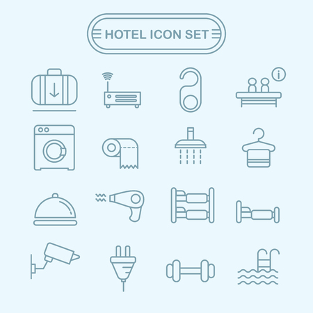 Hotel icon setのイラスト素材