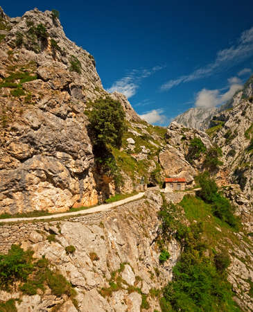 Pathway in the high mountains の写真素材