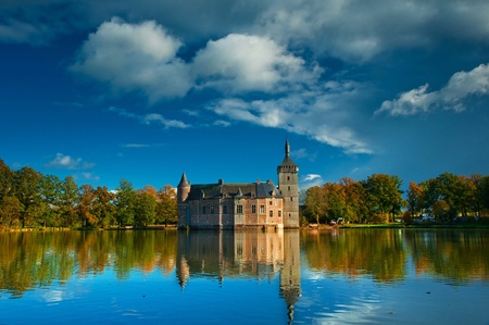 Nice medieval castle in Belgium のeditorial素材