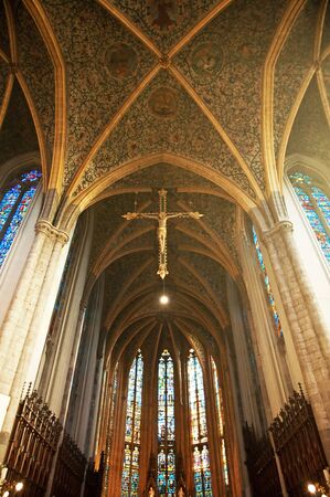 Interior of a nice medieval cathedral 