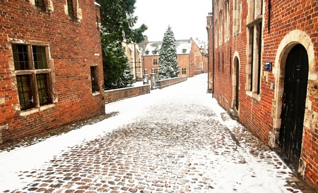 City of Leuven, Belgium in winterの写真素材