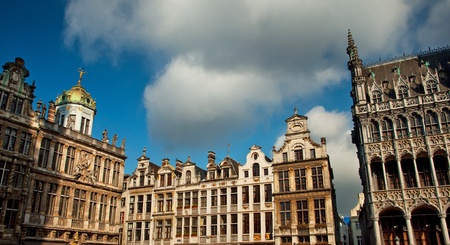 Brussels grand place building with gold ornate のeditorial素材