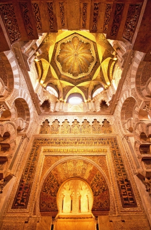The Great Mosque or Mezquita famous interior in Cordoba, Spainのeditorial素材