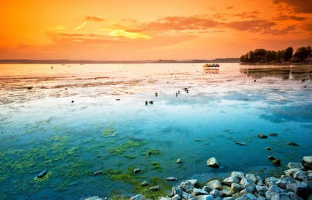 Lake Balaton, Hungaryの写真素材