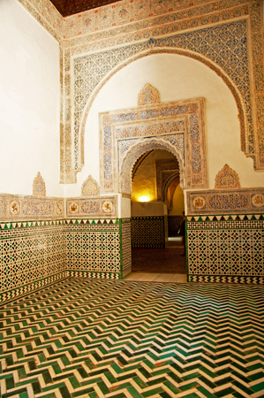 The Great Mosque or Mezquita famous interior in Cordoba, Spainのeditorial素材