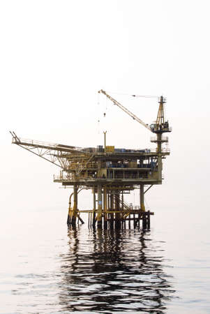 oil platform isolated on white backgroundのeditorial素材