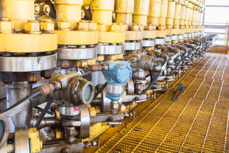 pressure guage in oil and gas industryの写真素材