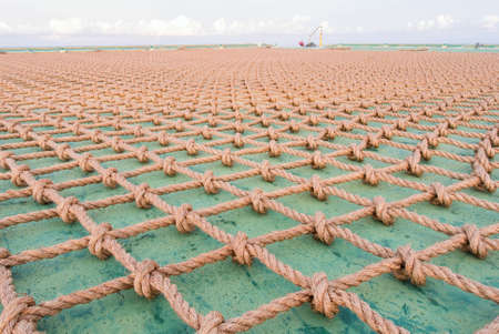 Heli Deck in rig platform of oil and gas industry in oceanの写真素材