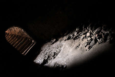 stairway in castle cellar dungeon, tunnel, mystery 