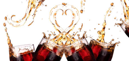 Fresh  background with splash isolated on a whiteの写真素材