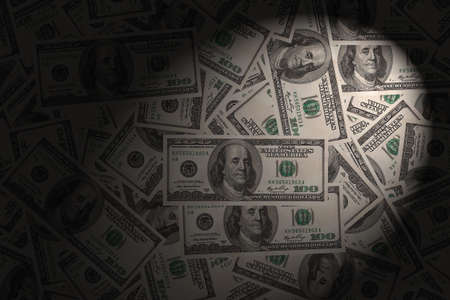 Background with money american hundred dollar bills