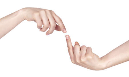 Touching Hands isolated