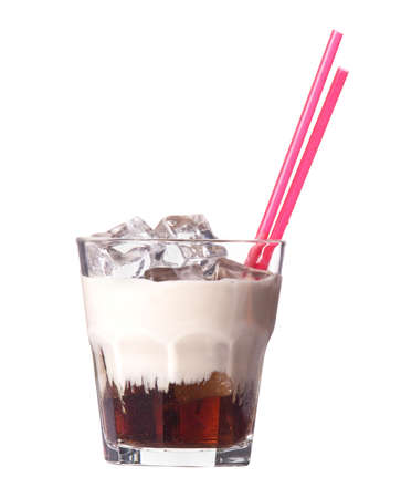 alcoholic cocktail isolated on white backgroundの写真素材