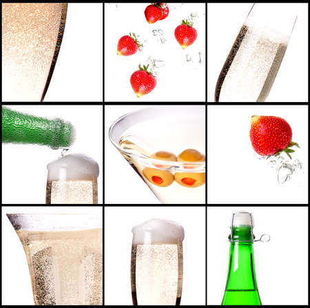 champagne holiday background collectionの写真素材