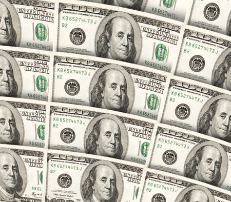 Background with money american hundred dollar bills