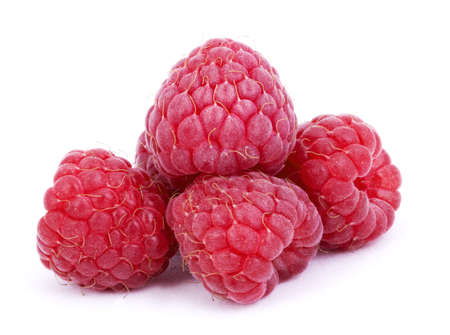 raspberry  on white background