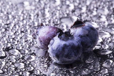 Fresh Bilberries  Close-up backgroundの写真素材