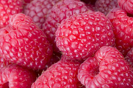 fresh red raspberries background