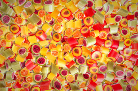  fruit candies for backgroundの写真素材