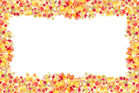 pattern with lot of a fruit candies for background