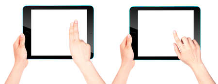 Touch screen tablet computer with hand
