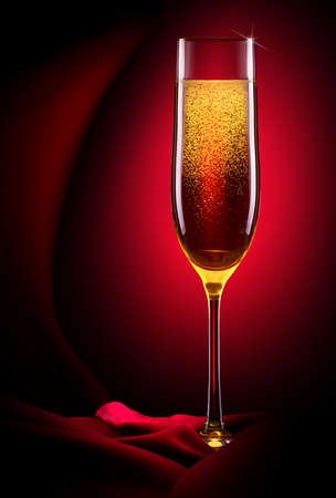 luxury glass of champagneの写真素材