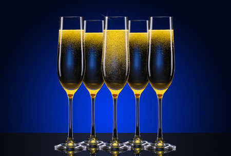 luxury glass of champagneの写真素材